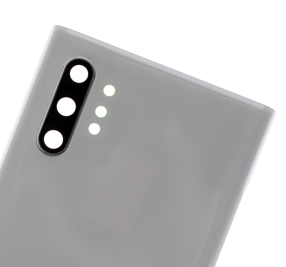 Back Cover Glass With Camera Lens For Samsung Galaxy Note 10 Plus / 5G (No Logo) (Aftermarket Plus) (Aura White)