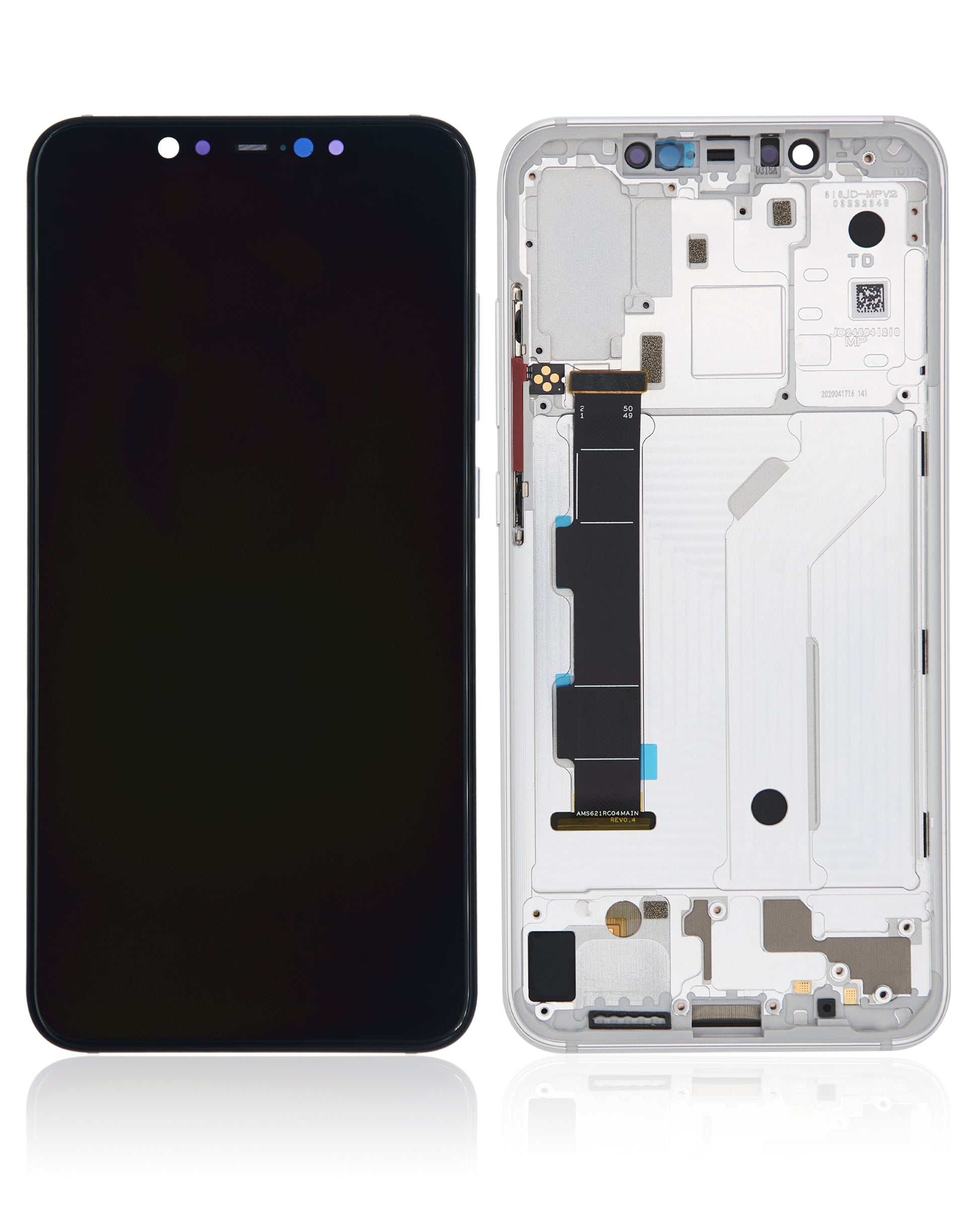 OLED Assembly With Frame For Xiaomi Mi 8 (Refurbished) (White) - device repair spare component image SKU 107082068804 - image 6