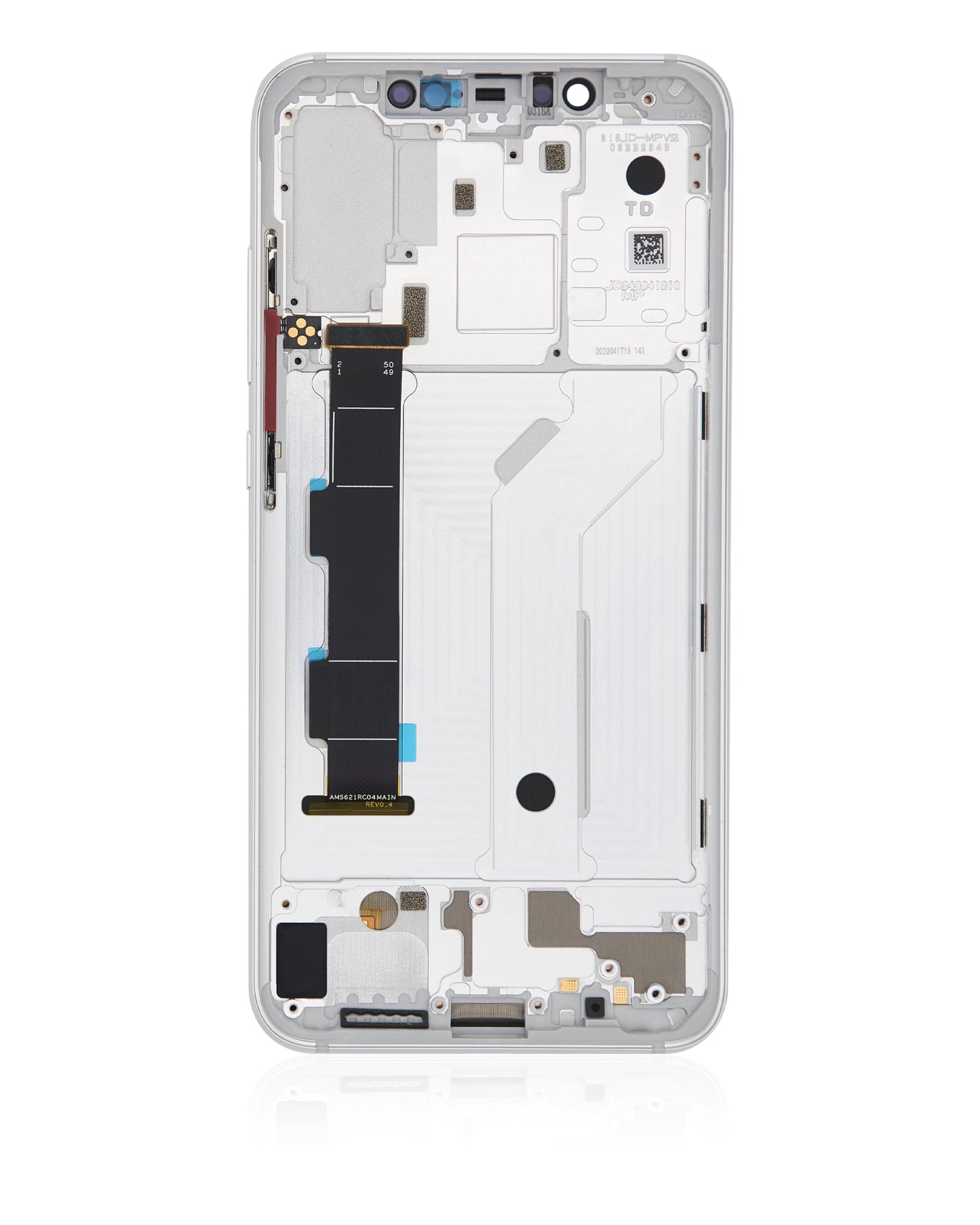 OLED Assembly With Frame For Xiaomi Mi 8 (Refurbished) (White) - repair part close detail image SKU 107082068804 - image 8
