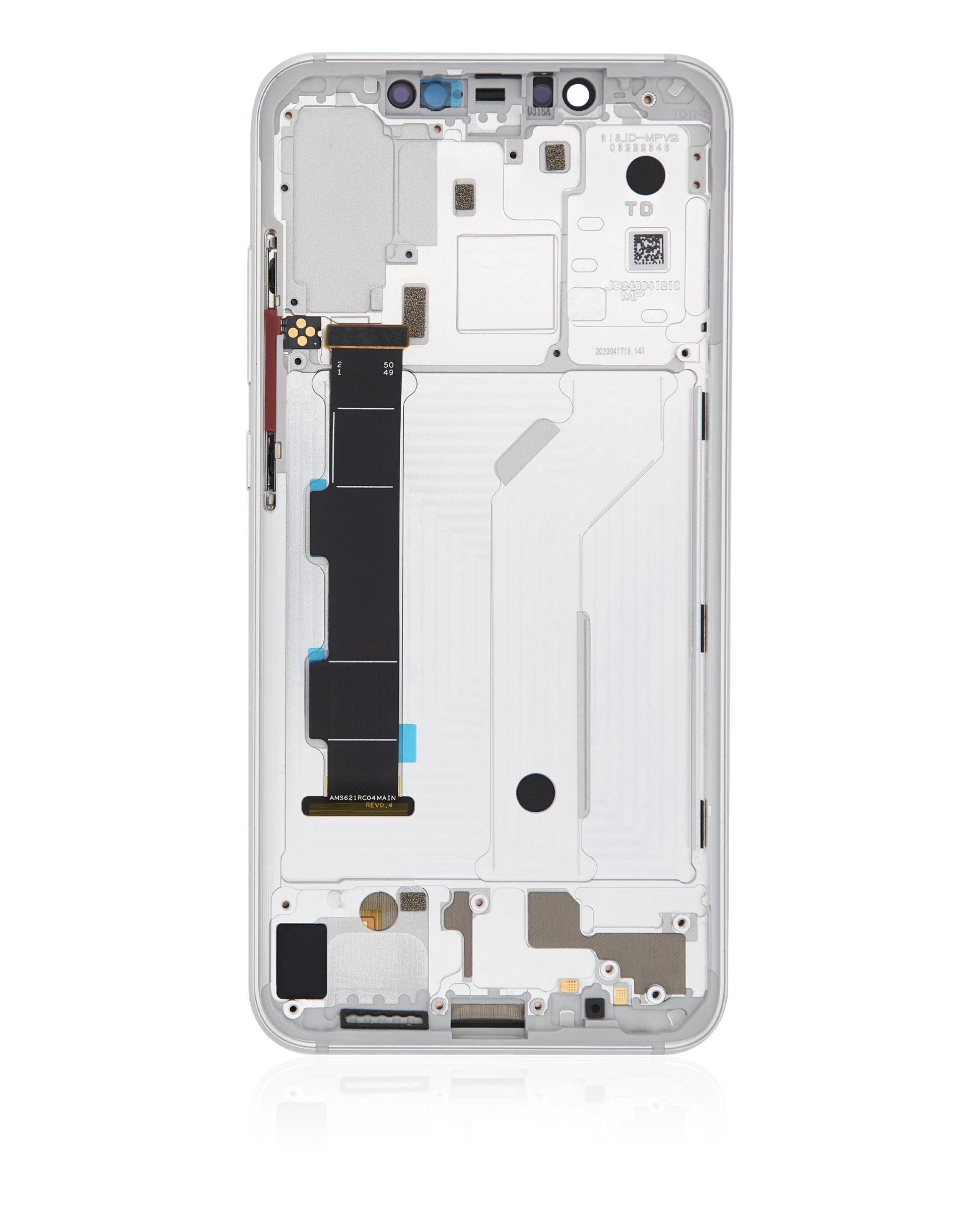 OLED Assembly With Frame For Xiaomi Mi 8 (Refurbished) (White) - repair part close detail image SKU 107082068804 - image 8