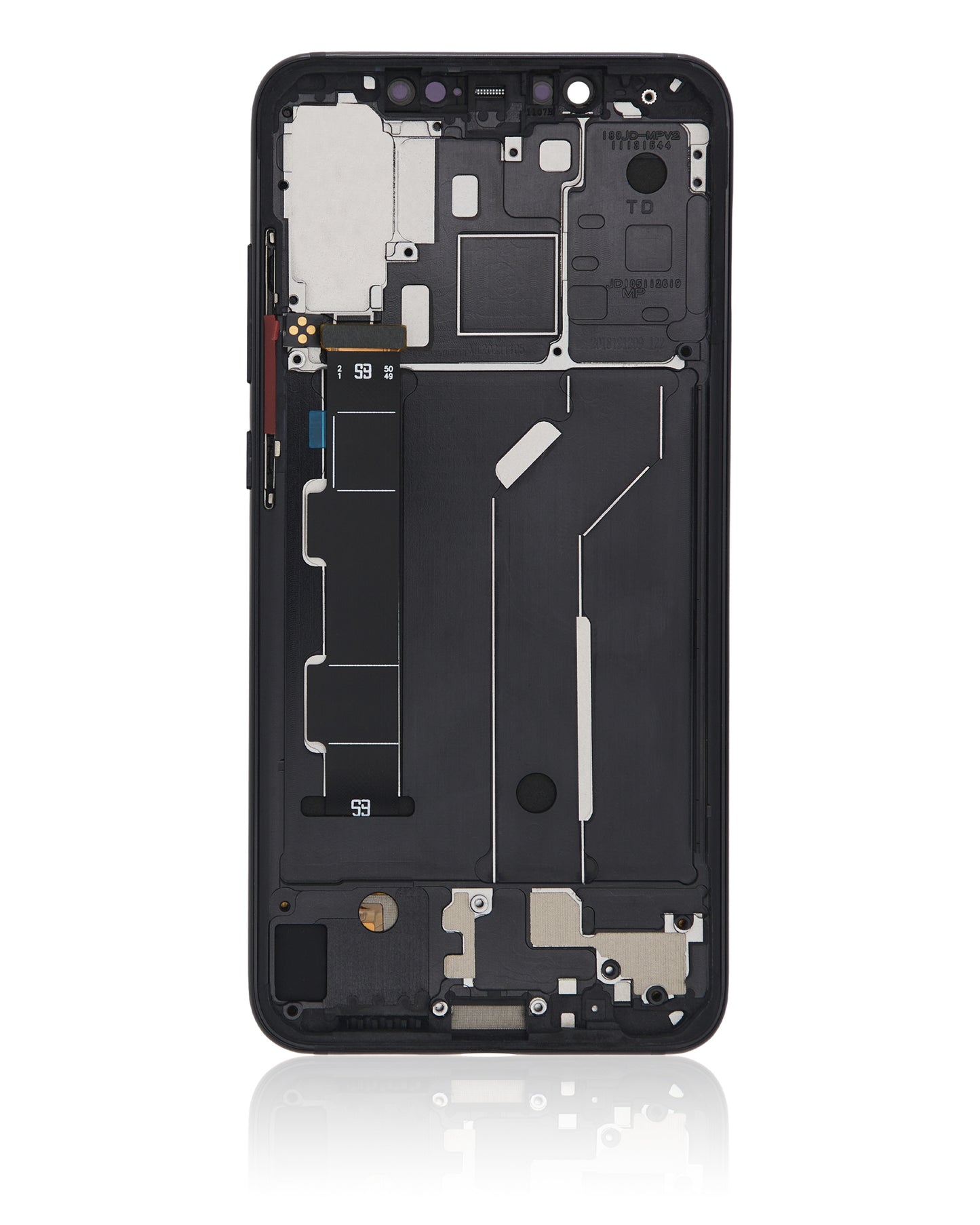 OLED Assembly With Frame For Xiaomi Mi 8 (Aftermarket Plus) (Black) - repair part close detail image SKU 107082068805 - image 8