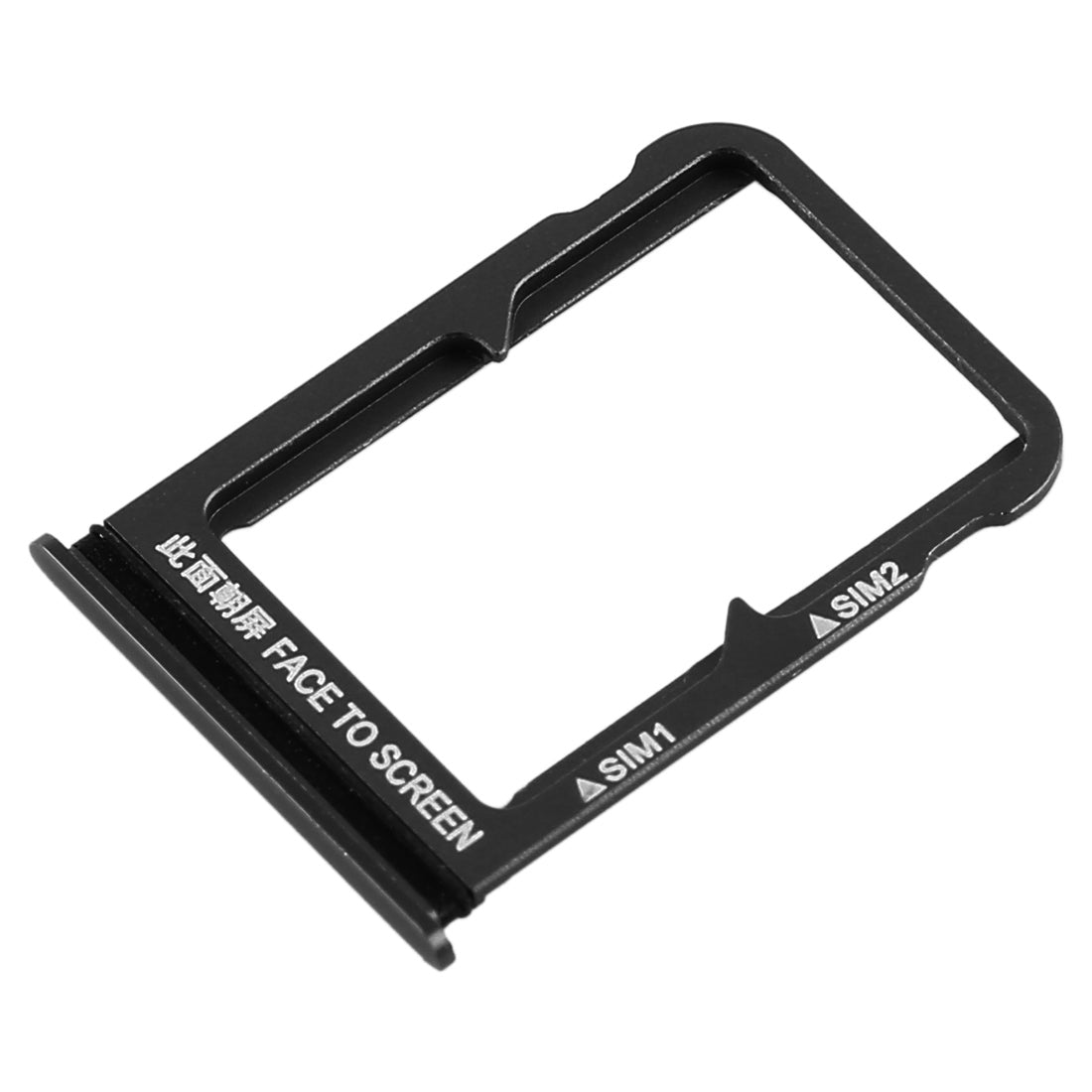 Dual Sim Card Tray For Xiaomi Mi 8 (Black) - repair component detail image SKU 107082068821 - image 2