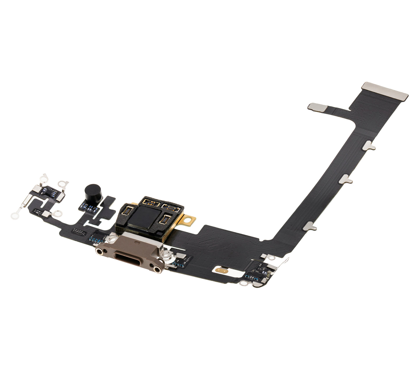 Charging Port Flex Cable With Board For iPhone 11 Pro Max (Premium) (Gold)