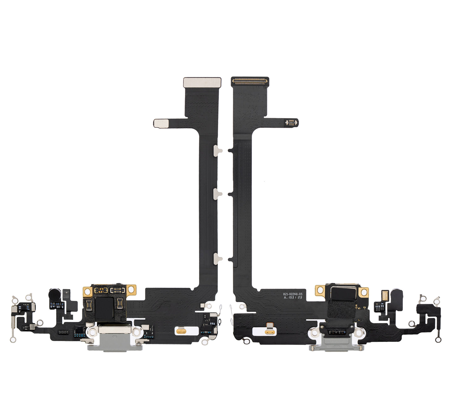 Charging Port Flex Cable With Board For iPhone 11 Pro Max (Premium) (Silver)