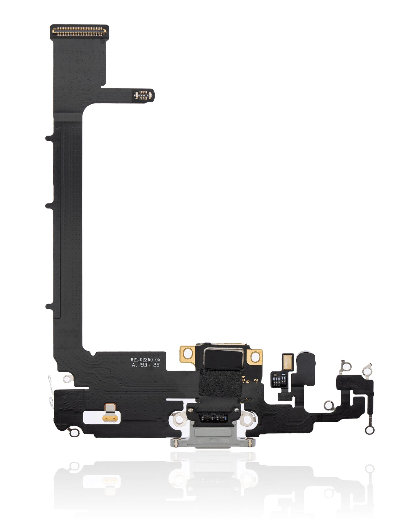 Charging Port Flex Cable With Board For iPhone 11 Pro Max (Premium) (Silver)