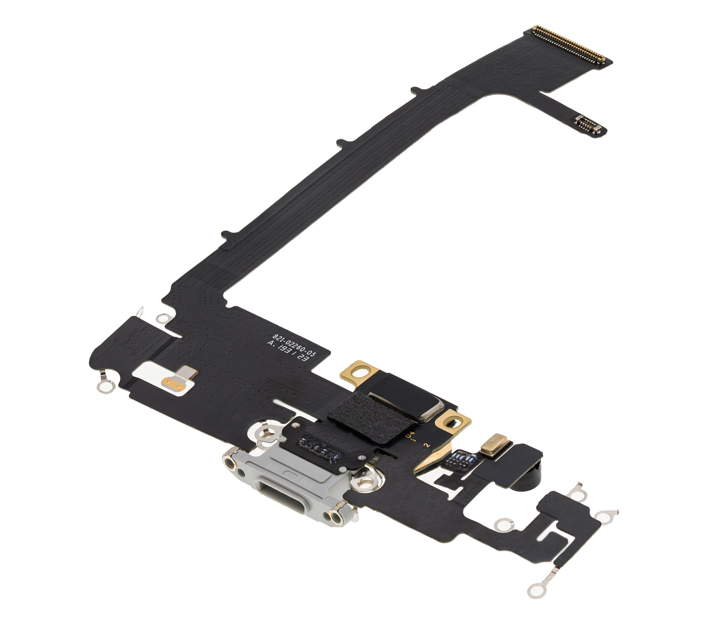 Charging Port Flex Cable With Board For iPhone 11 Pro Max (Premium) (Silver)