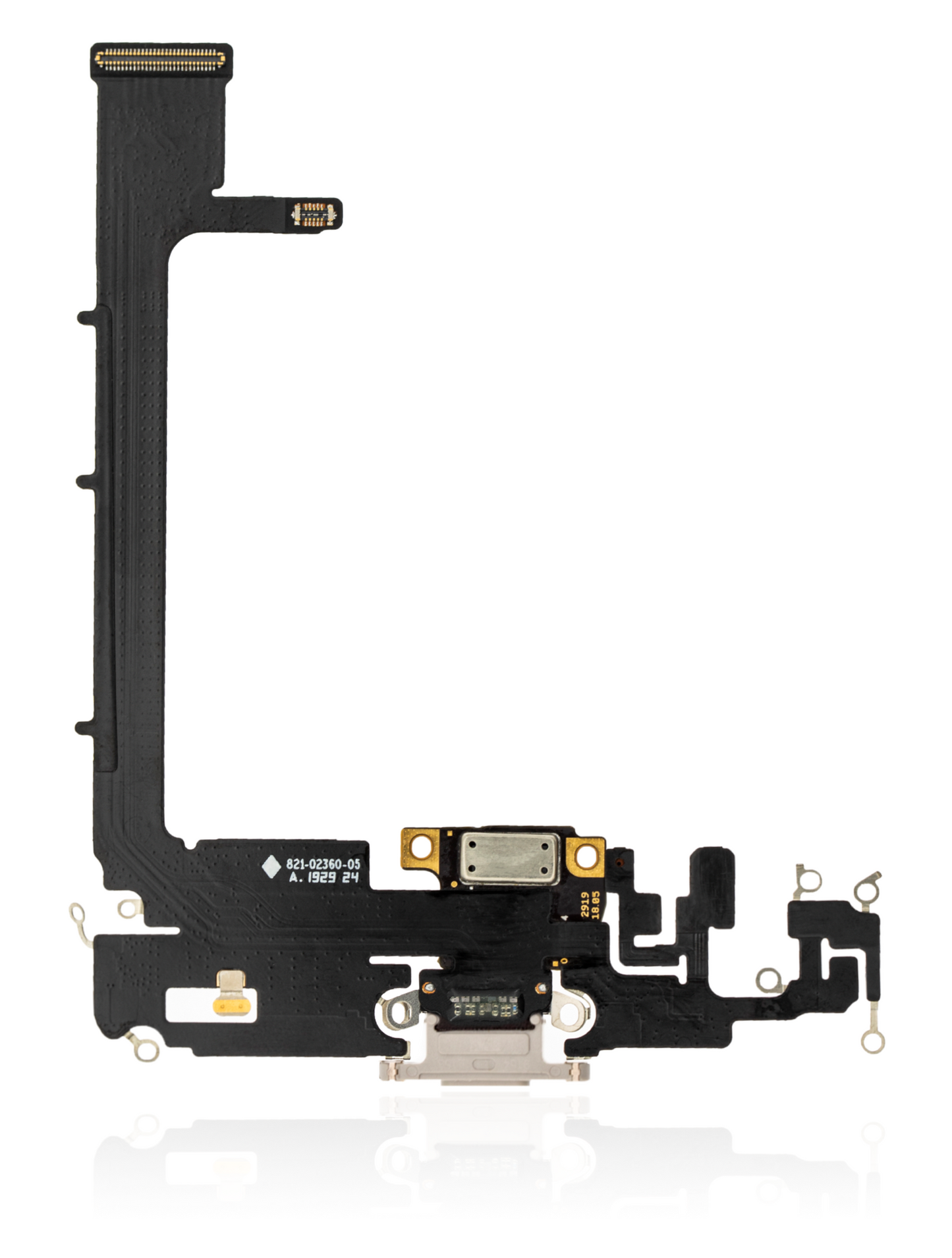 Charging Port Flex Cable With Board For iPhone 11 Pro Max (Aftermarket Plus) (Silver)