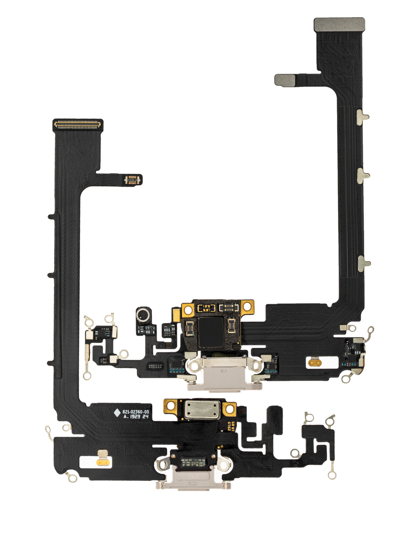 Charging Port Flex Cable With Board For iPhone 11 Pro Max (Aftermarket Plus) (Silver)