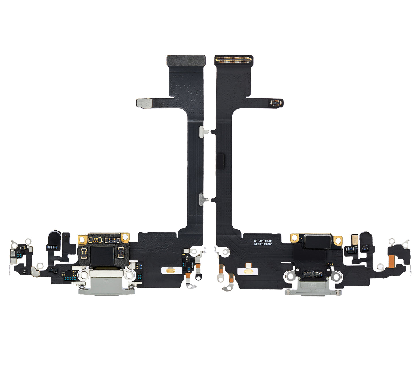 Charging Port Flex Cable With Board For iPhone 11 Pro (Premium) (Silver)