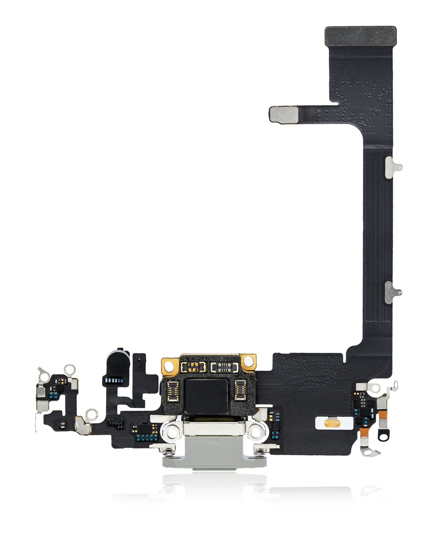 Charging Port Flex Cable With Board For iPhone 11 Pro (Premium) (Silver)