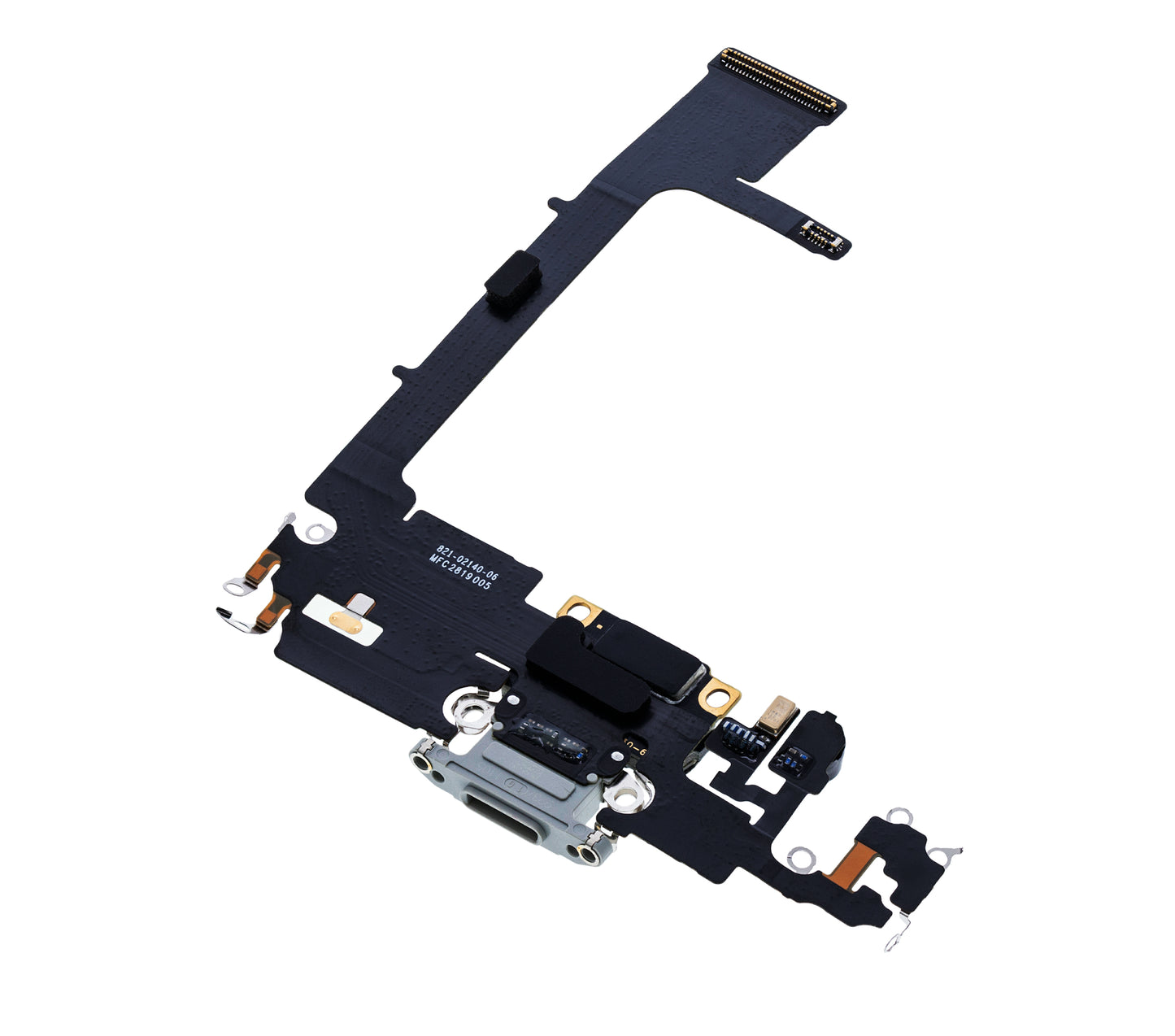 Charging Port Flex Cable With Board For iPhone 11 Pro (Premium) (Silver)