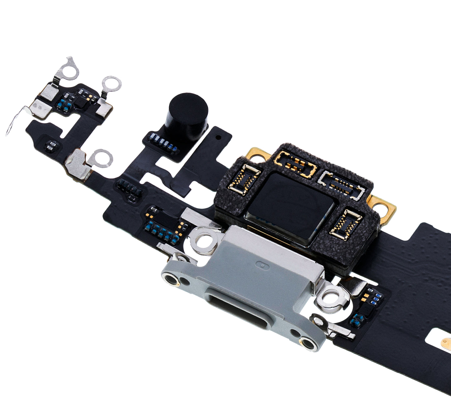 Charging Port Flex Cable With Board For iPhone 11 Pro (Premium) (Silver)