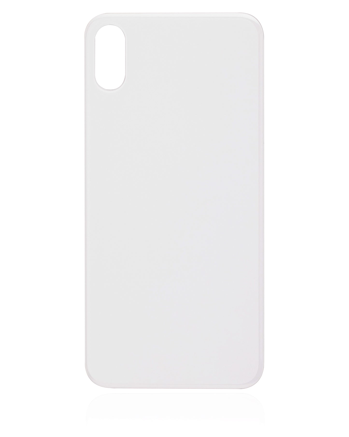 Back Glass With 3M Adhesive For iPhone XS (No Logo / Large Camera Hole) (Silver)
