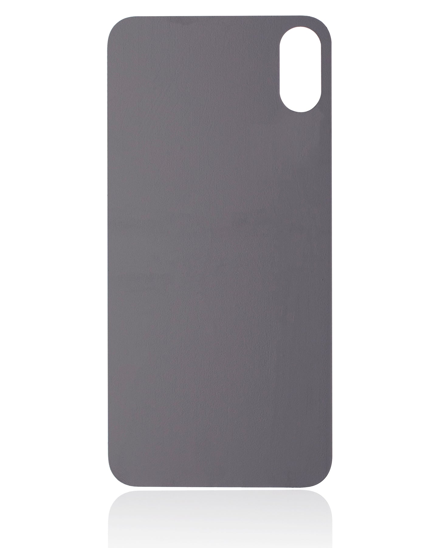 Back Glass With 3M Adhesive For iPhone XS (No Logo / Large Camera Hole) (Silver)