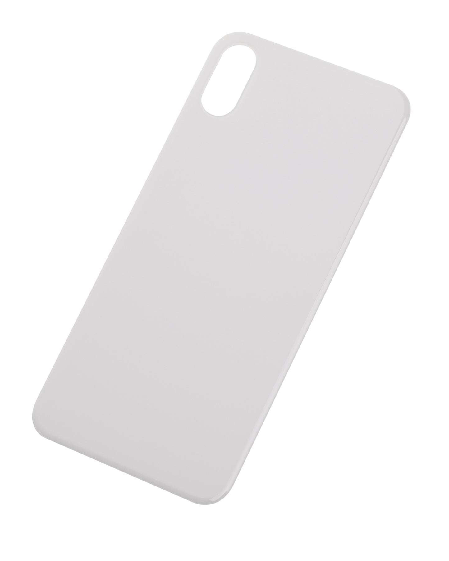 Back Glass With 3M Adhesive For iPhone XS (No Logo / Large Camera Hole) (Silver)