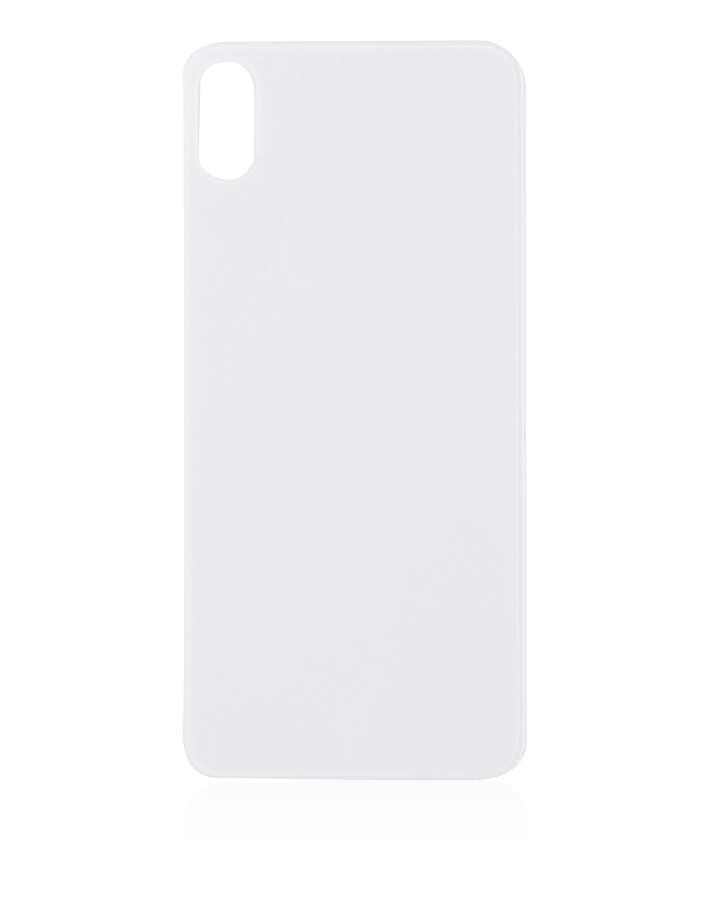 Back Glass With 3M Adhesive For iPhone XS Max (No Logo / Large Camera Hole) (Silver)