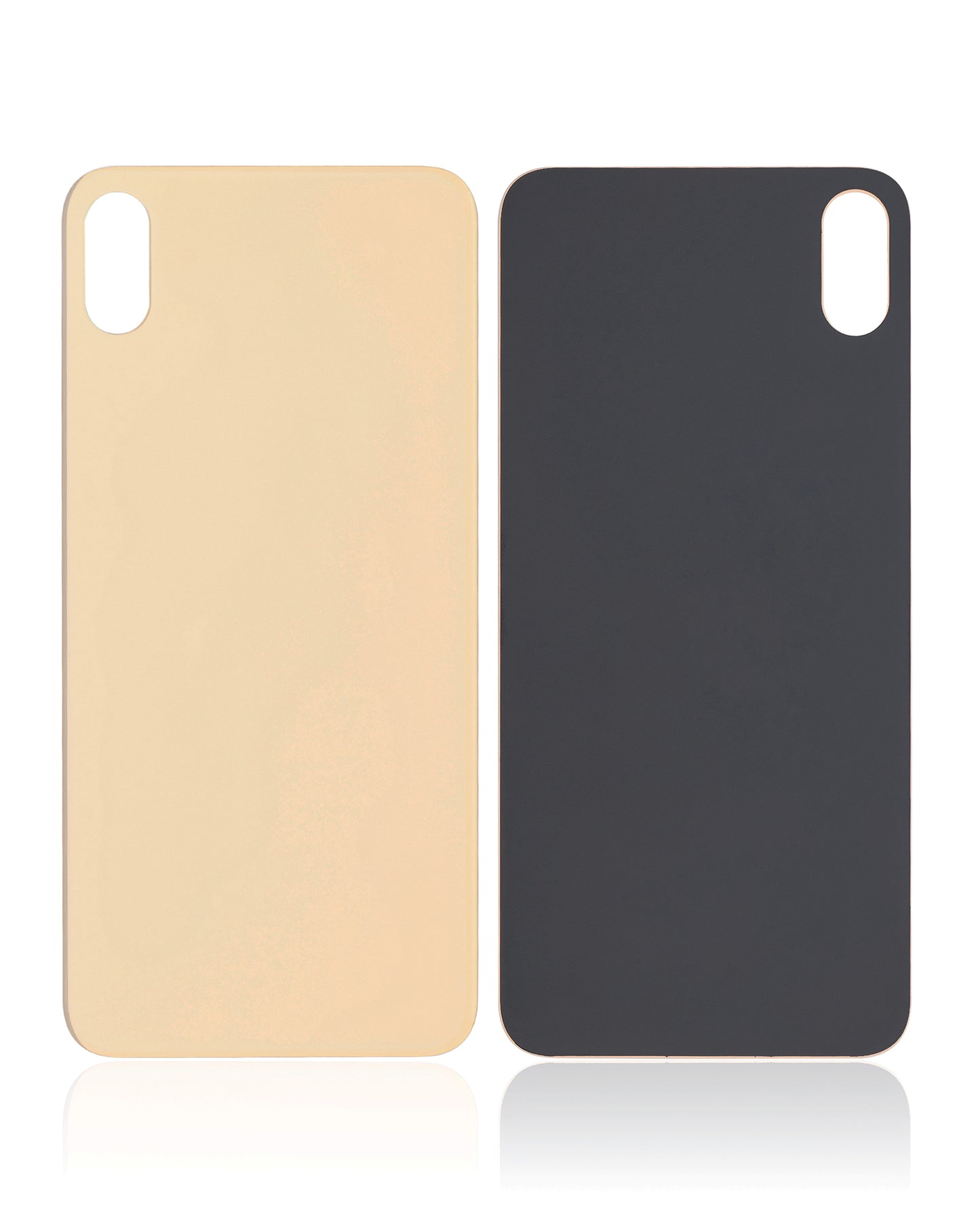 Back Glass With 3M Adhesive For iPhone XS Max (No Logo / Large Camera Hole) (Gold)