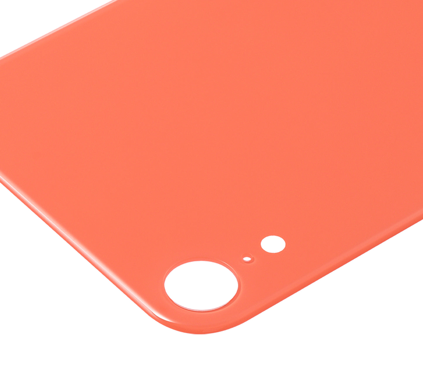 Back Glass With 3M Adhesive For iPhone XR (No Logo / Large Camera Hole) (Coral)