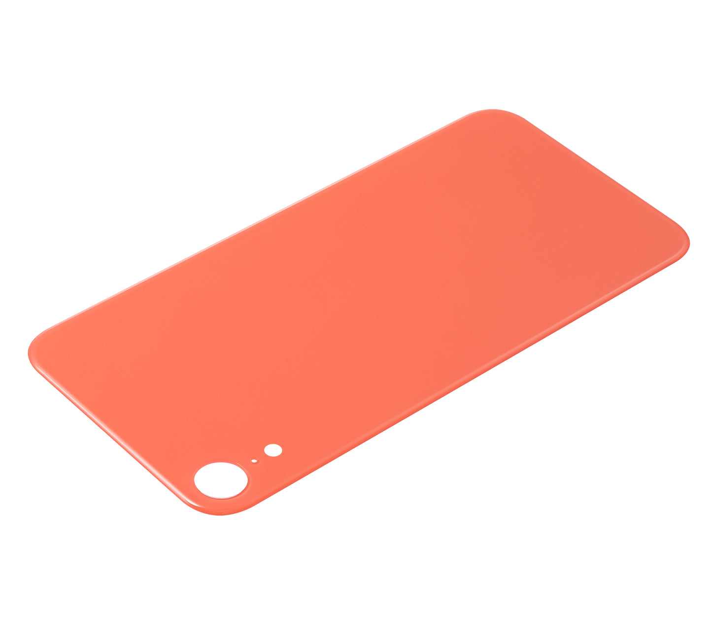 Back Glass With 3M Adhesive For iPhone XR (No Logo / Large Camera Hole) (Coral)