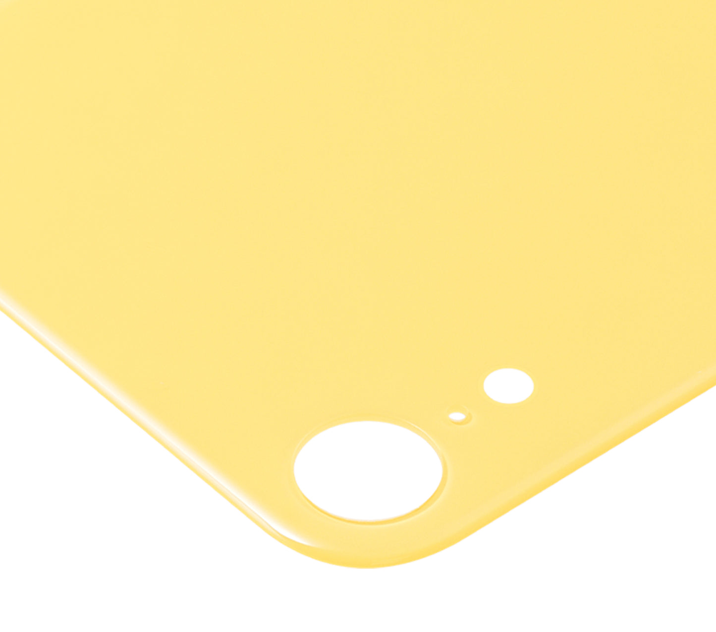 Back Glass With 3M Adhesive For iPhone XR (No Logo / Large Camera Hole) (Yellow)
