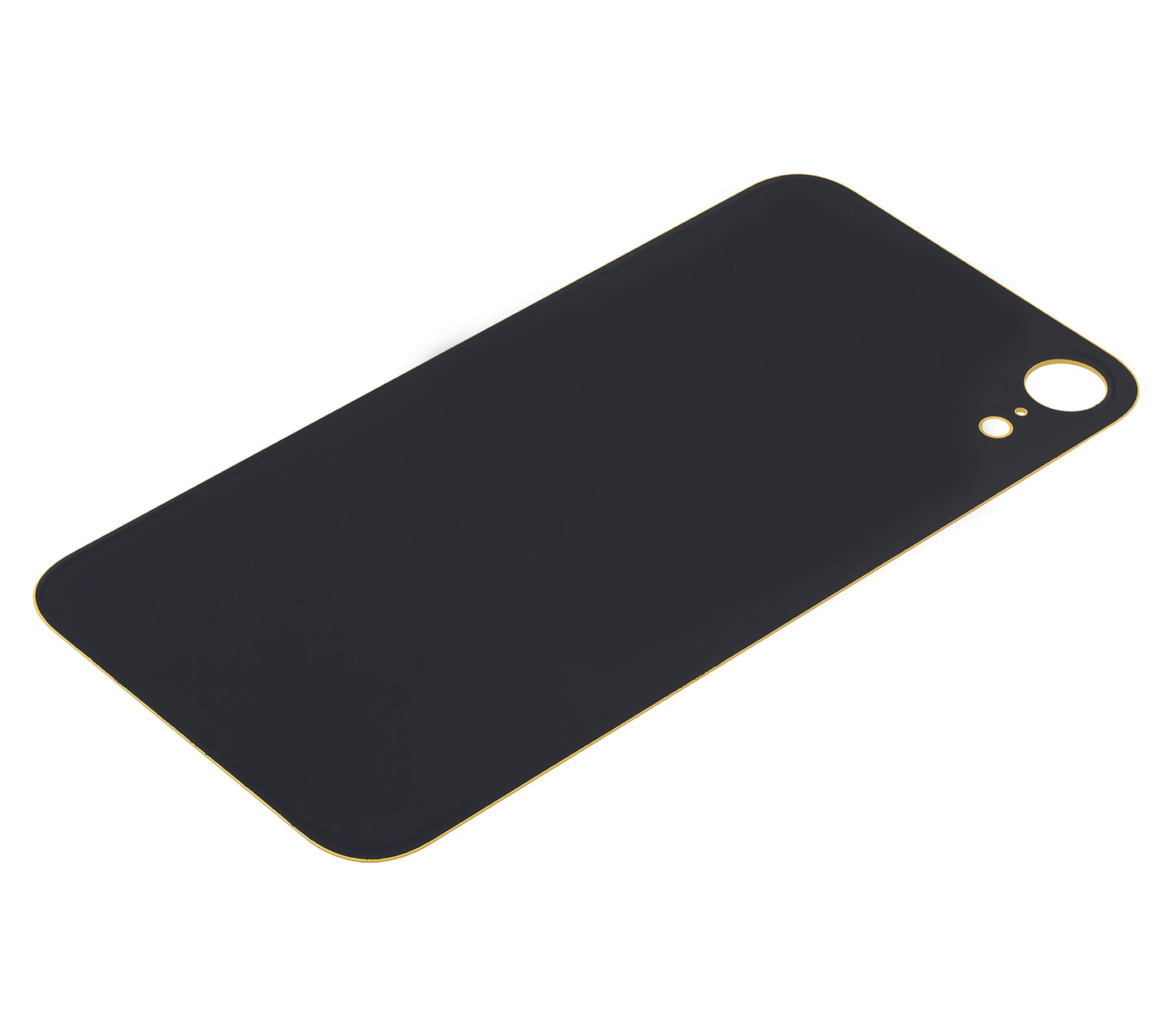 Back Glass With 3M Adhesive For iPhone XR (No Logo / Large Camera Hole) (Yellow)