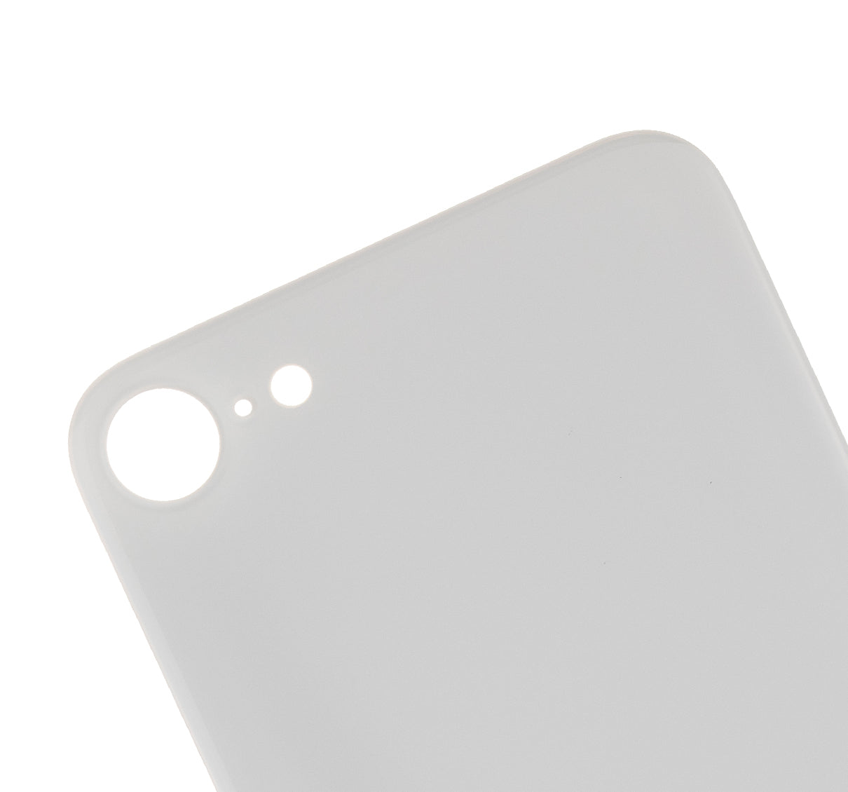 Back Glass With 3M Adhesive For iPhone 8 / SE (2020) (No Logo / Large Camera Hole) (Silver)