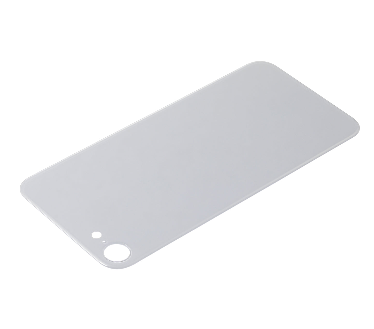 Back Glass With 3M Adhesive For iPhone 8 / SE (2020) (No Logo / Large Camera Hole) (Silver)