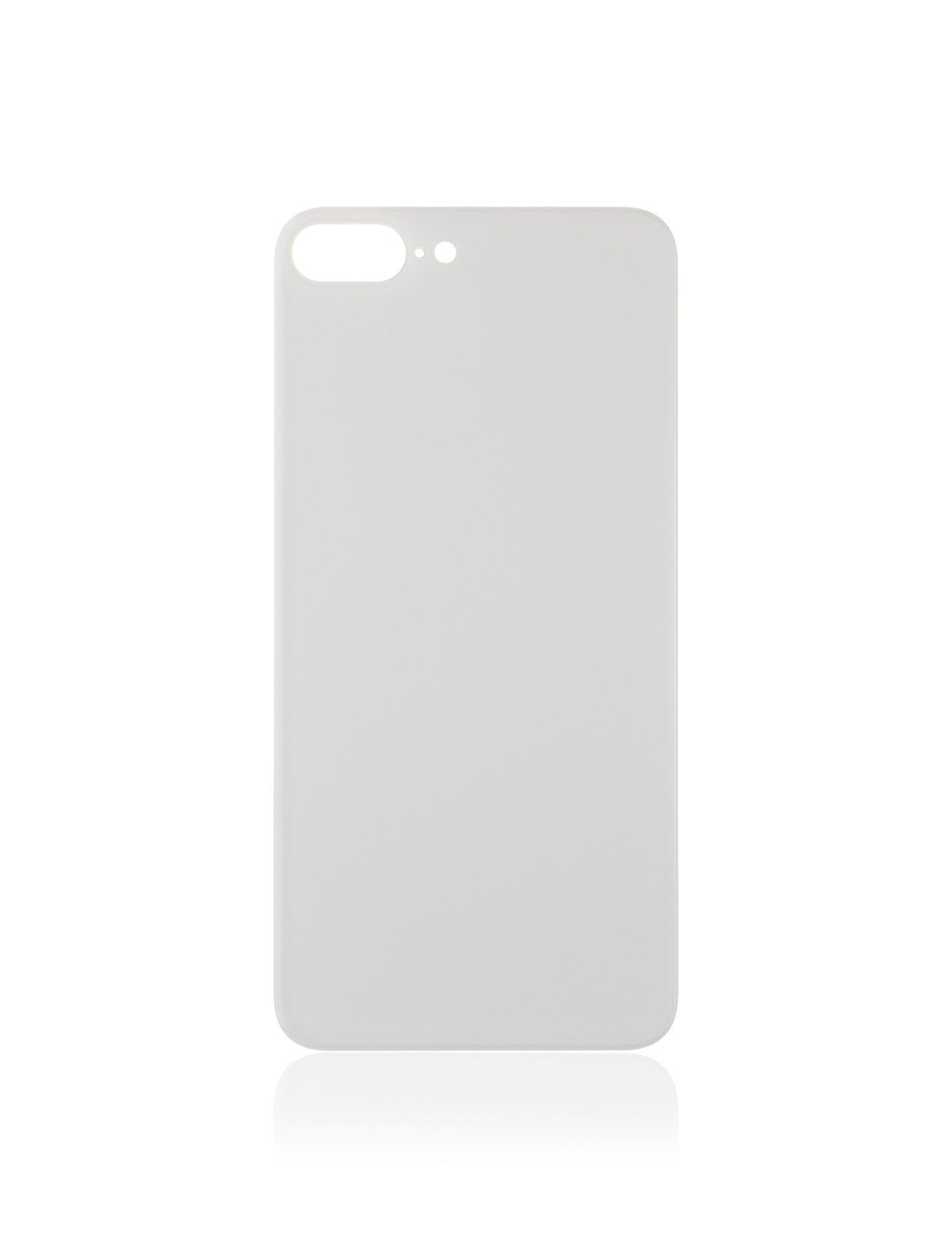Back Glass With 3M Adhesive For iPhone 8 Plus (No Logo / Large Camera Hole) (Silver)
