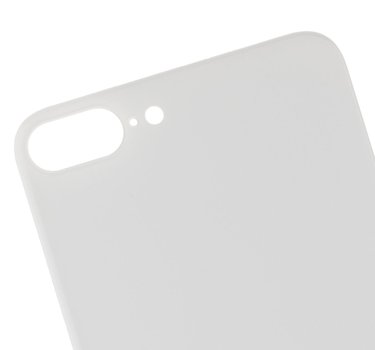 Back Glass With 3M Adhesive For iPhone 8 Plus (No Logo / Large Camera Hole) (Silver)