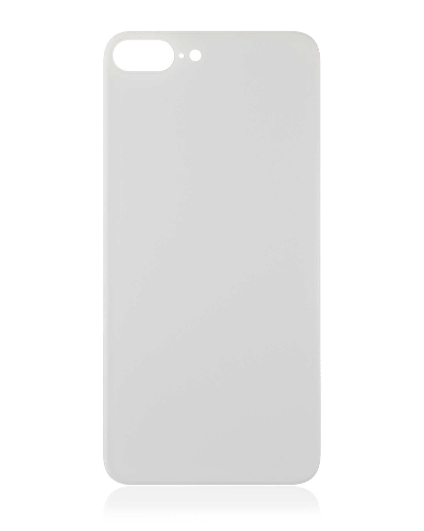 Back Glass With 3M Adhesive For iPhone 8 Plus (No Logo / Large Camera Hole) (Silver)