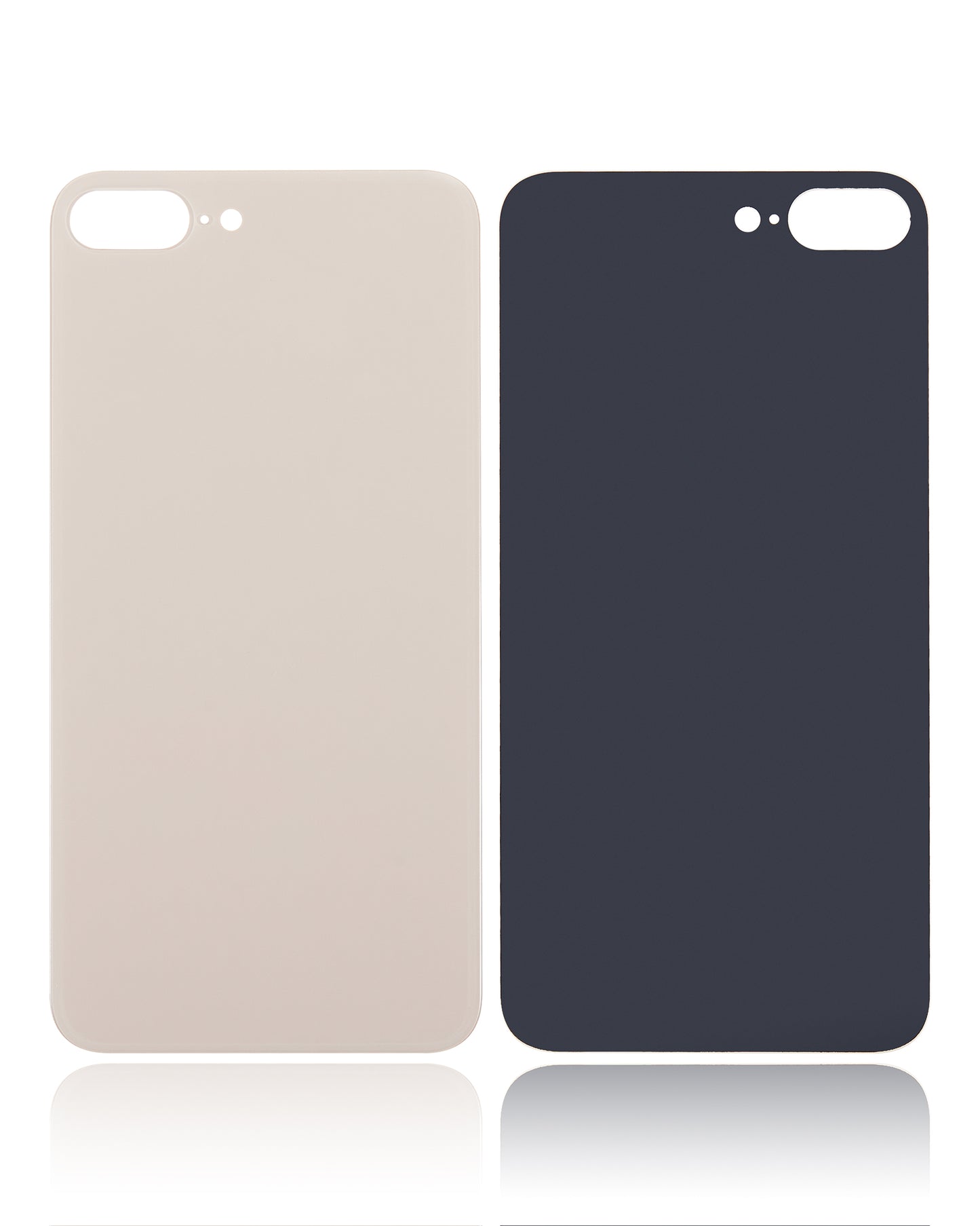 Back Glass With 3M Adhesive For iPhone 8 Plus (No Logo / Large Camera Hole) (Gold)