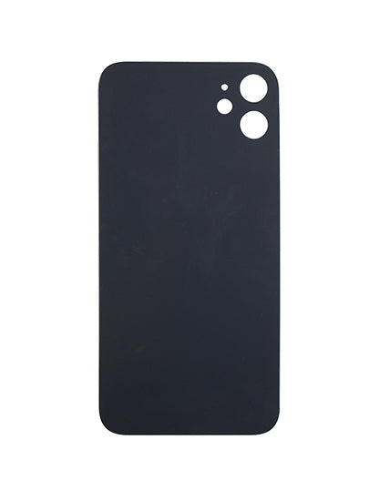 Back Glass With 3M Adhesive For iPhone 11 (No Logo / Large Camera Hole) (White)