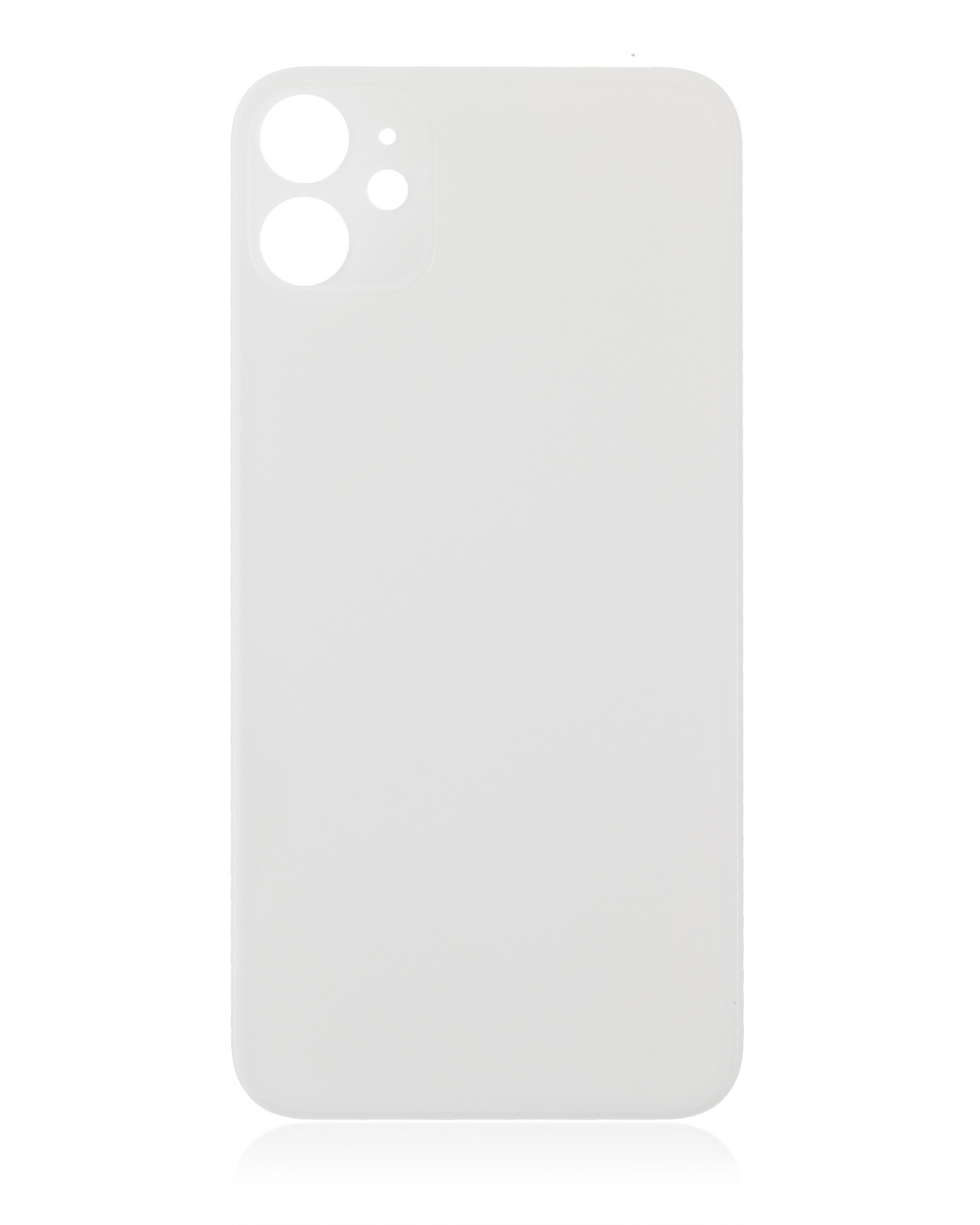 Back Glass With 3M Adhesive For iPhone 11 (No Logo / Large Camera Hole) (White)