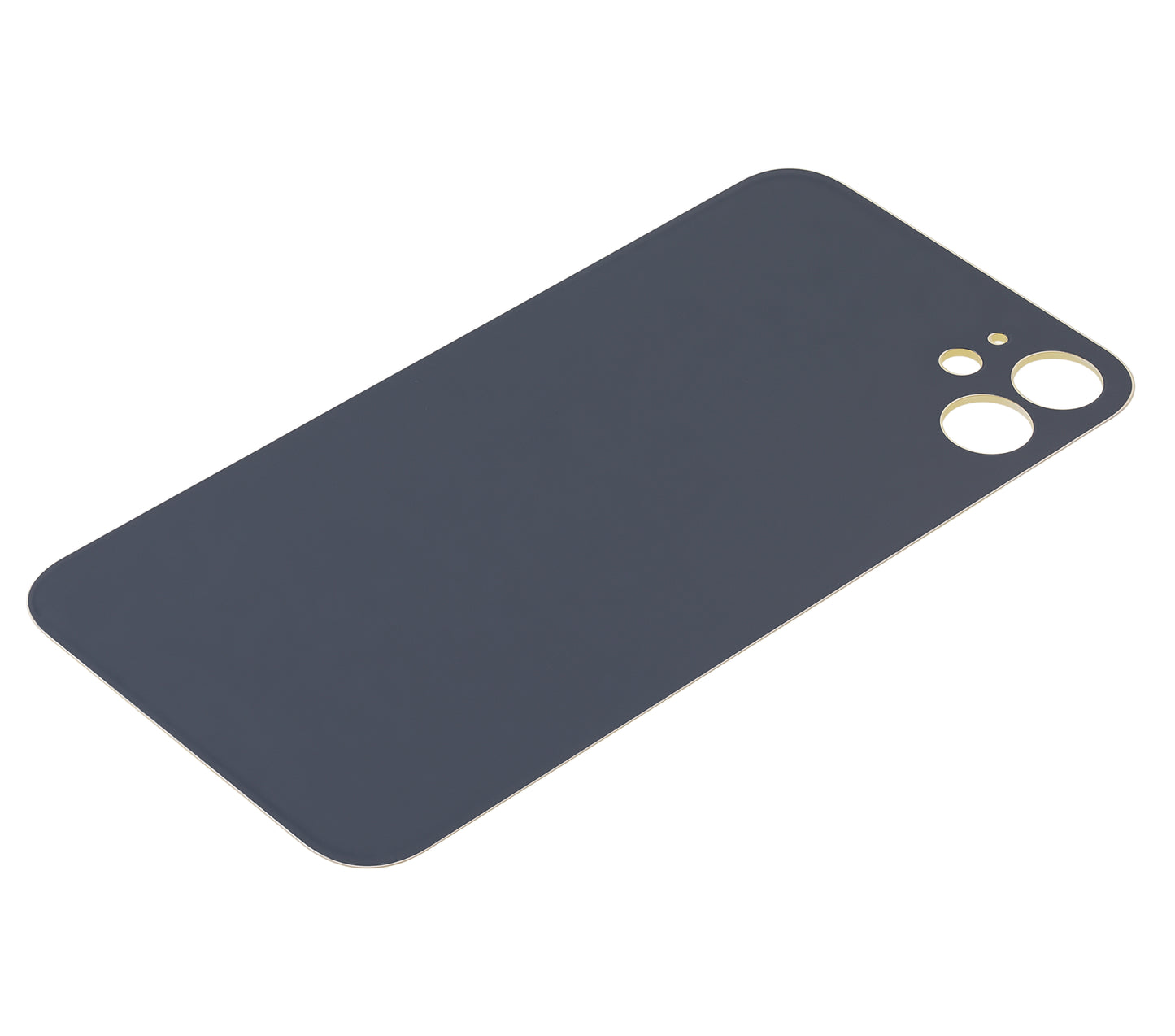 Back Glass With 3M Adhesive For iPhone 11 (No Logo / Large Camera Hole) (Yellow)