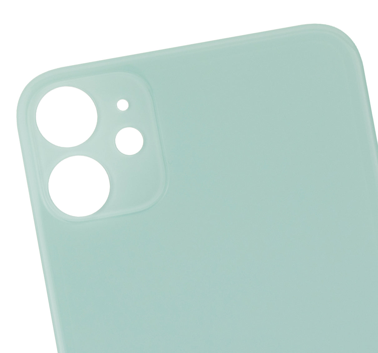 Back Glass With 3M Adhesive For iPhone 11 (No Logo / Large Camera Hole) (Green)