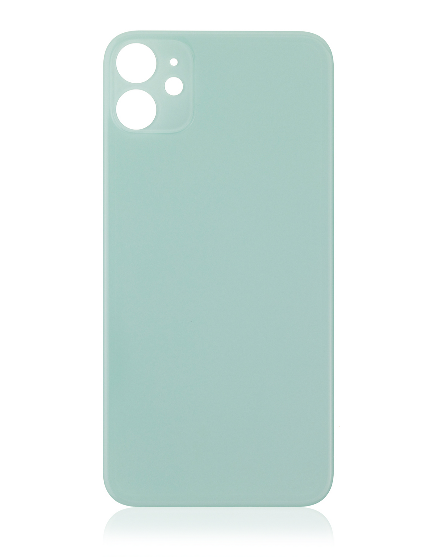 Back Glass With 3M Adhesive For iPhone 11 (No Logo / Large Camera Hole) (Green)