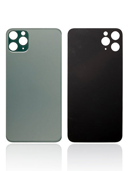 Back Glass With 3M Adhesive For iPhone 11 Pro (No Logo / Large Camera Hole) (Midnight Green)