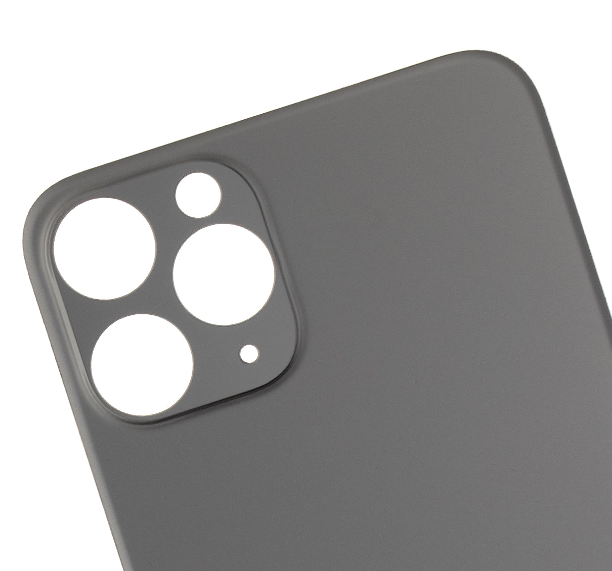 Back Glass With 3M Adhesive For iPhone 11 Pro (No Logo / Large Camera Hole) (Space Gray)