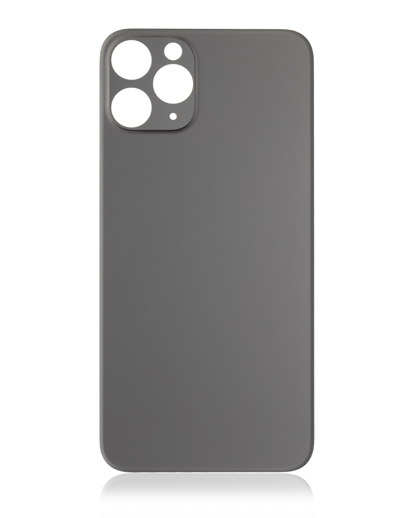 Back Glass With 3M Adhesive For iPhone 11 Pro (No Logo / Large Camera Hole) (Space Gray)