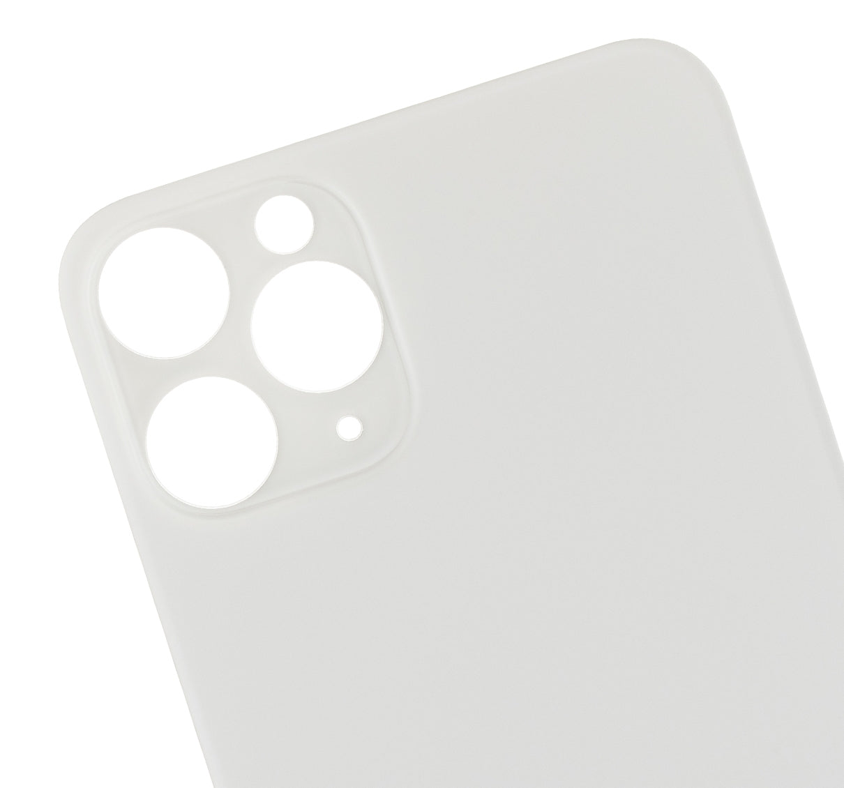 Back Glass With 3M Adhesive For iPhone 11 Pro (No Logo / Large Camera Hole) (Silver)