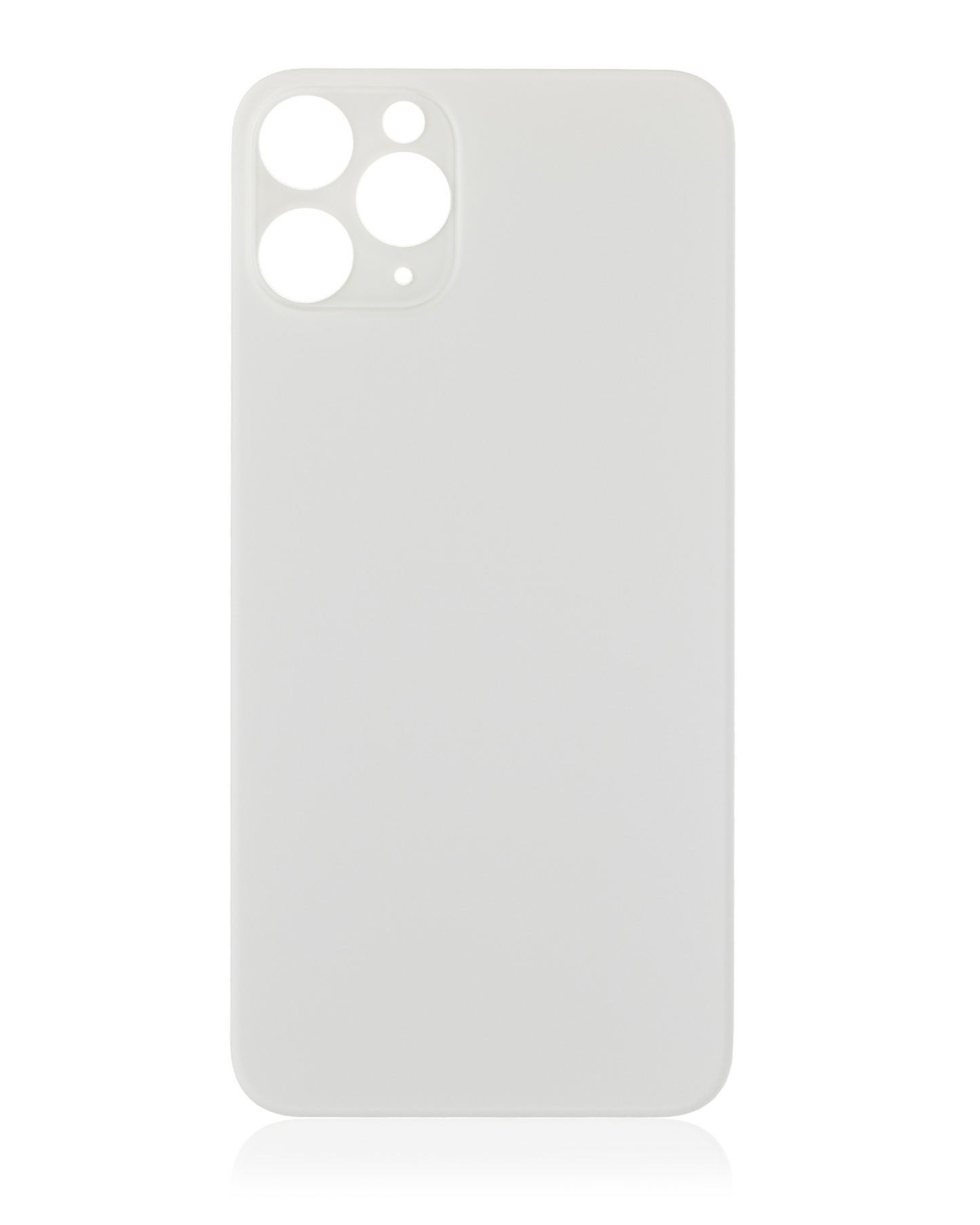 Back Glass With 3M Adhesive For iPhone 11 Pro (No Logo / Large Camera Hole) (Silver)