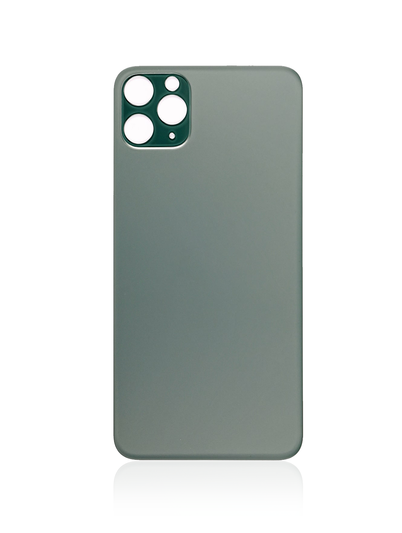 Back Glass With 3M Adhesive For iPhone 11 Pro Max (No Logo / Large Camera Hole) (Midnight Green)