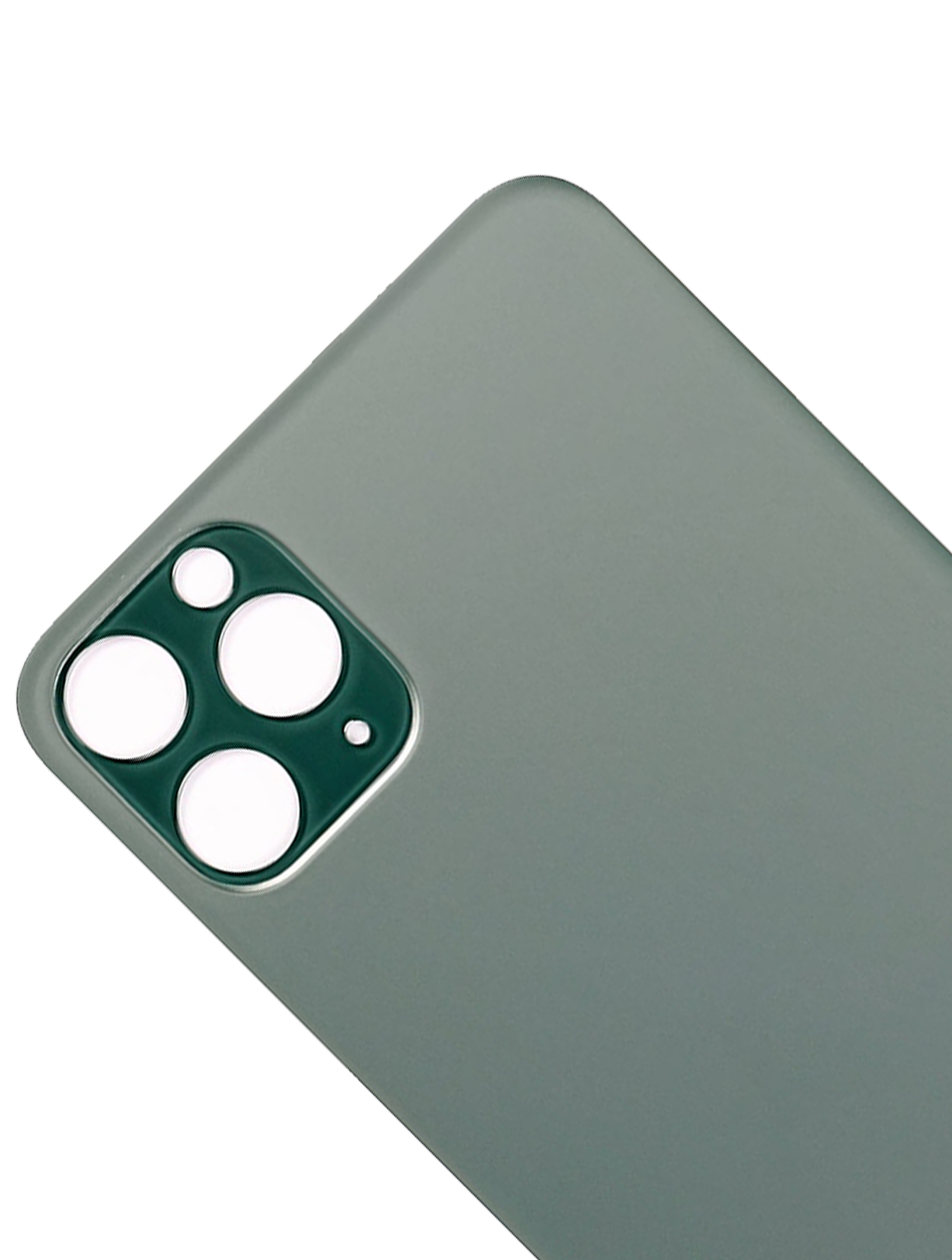 Back Glass With 3M Adhesive For iPhone 11 Pro Max (No Logo / Large Camera Hole) (Midnight Green)