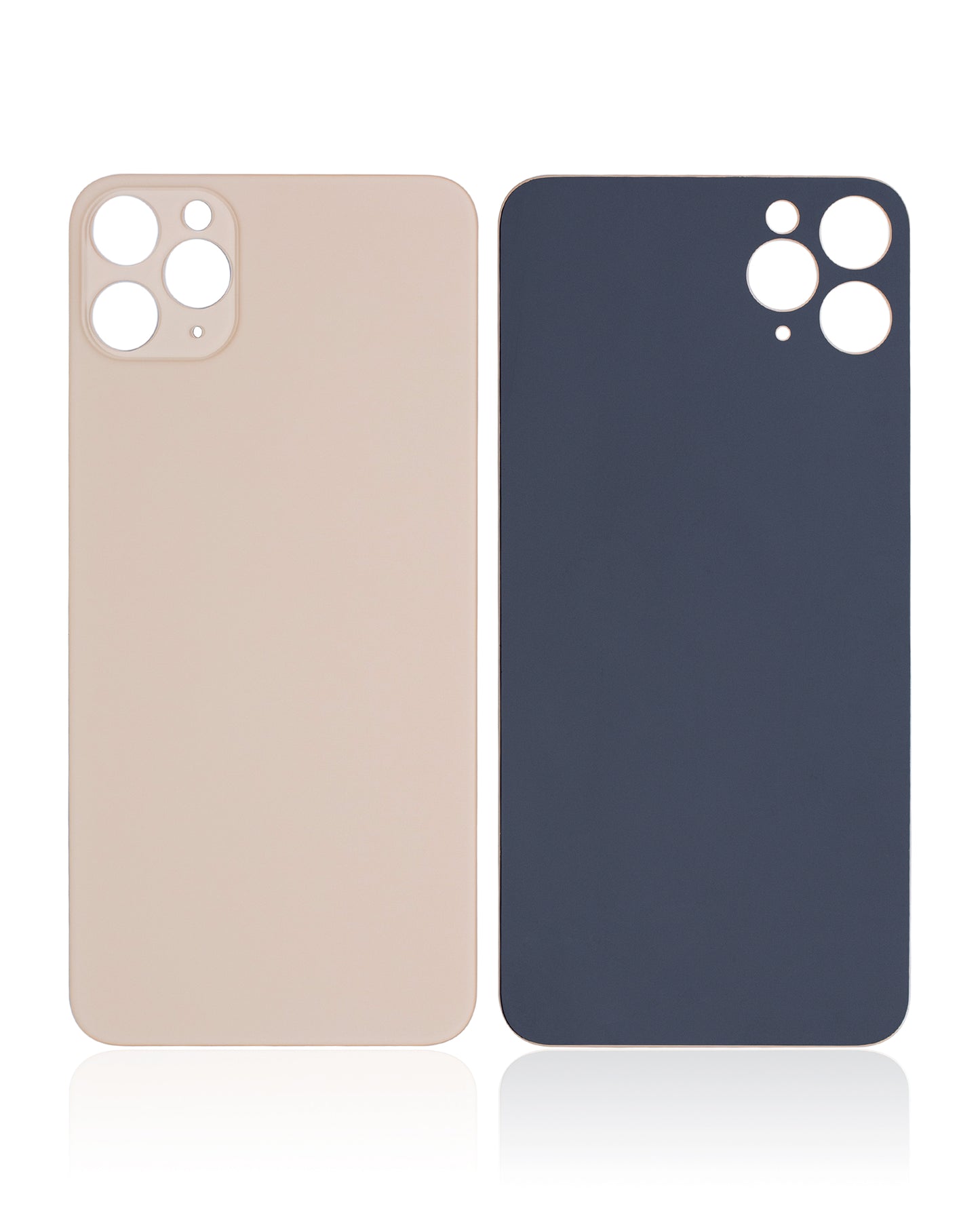 Back Glass With 3M Adhesive For iPhone 11 Pro Max (No Logo / Large Camera Hole) (Gold)