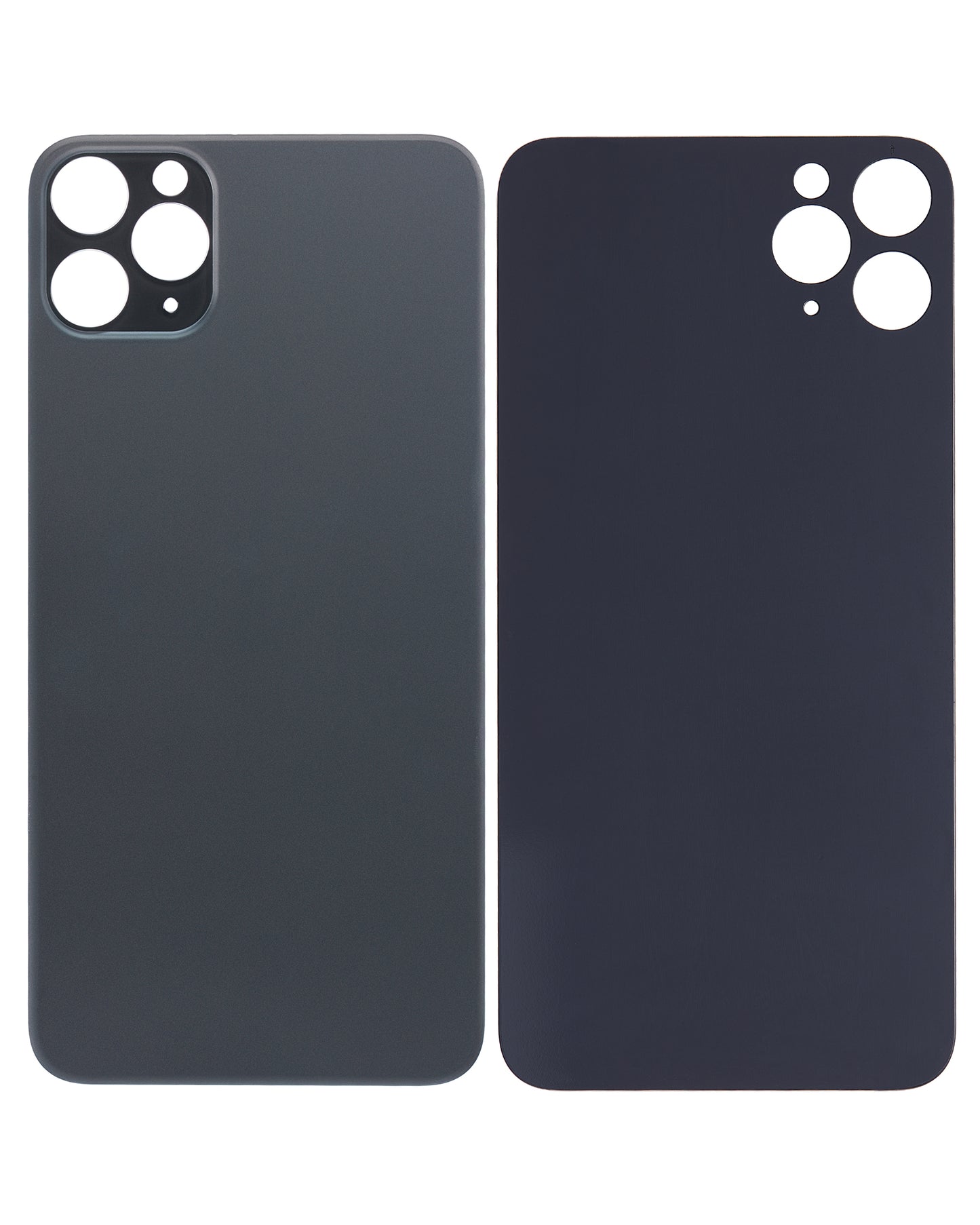 Back Glass With 3M Adhesive For iPhone 11 Pro Max (No Logo / Large Camera Hole) (Space Gray)