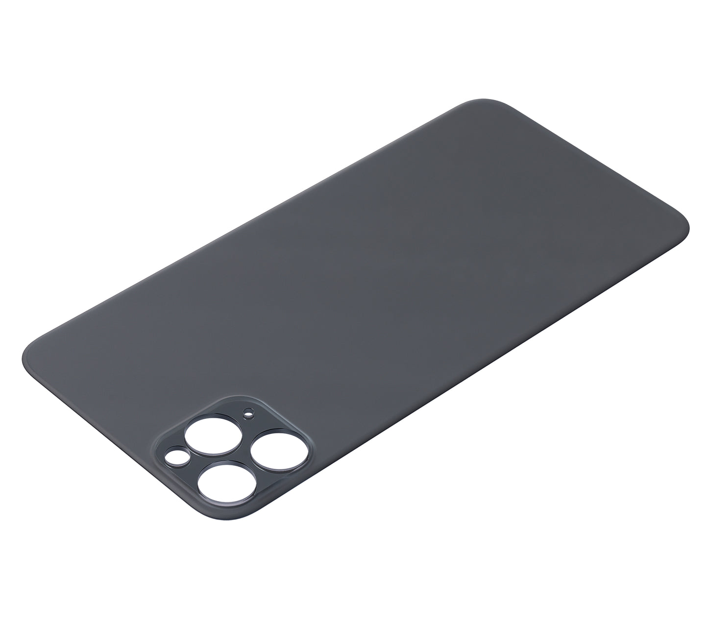 Back Glass With 3M Adhesive For iPhone 11 Pro Max (No Logo / Large Camera Hole) (Space Gray)