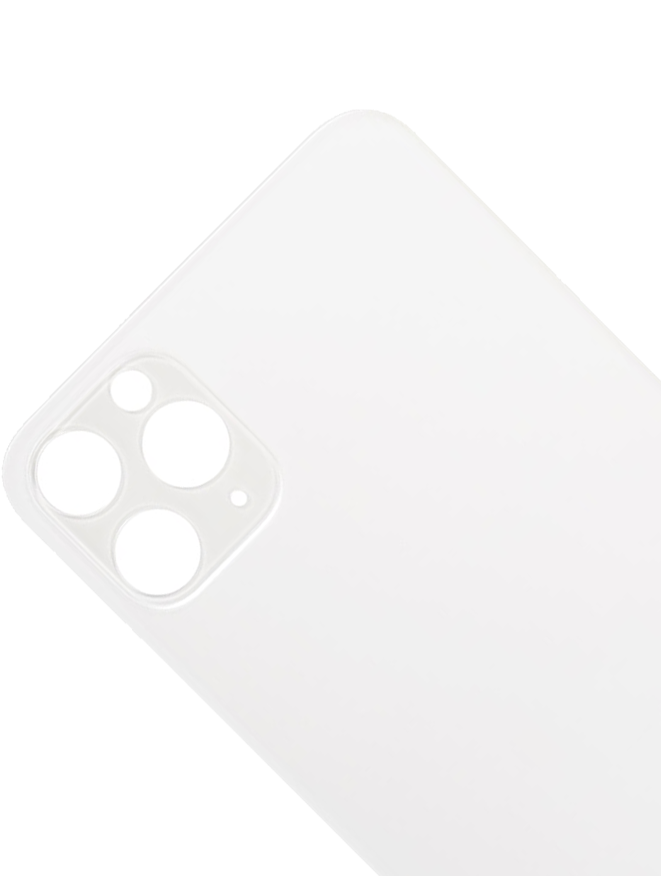 Back Glass With 3M Adhesive For iPhone 11 Pro Max (No Logo / Large Camera Hole) (Silver)
