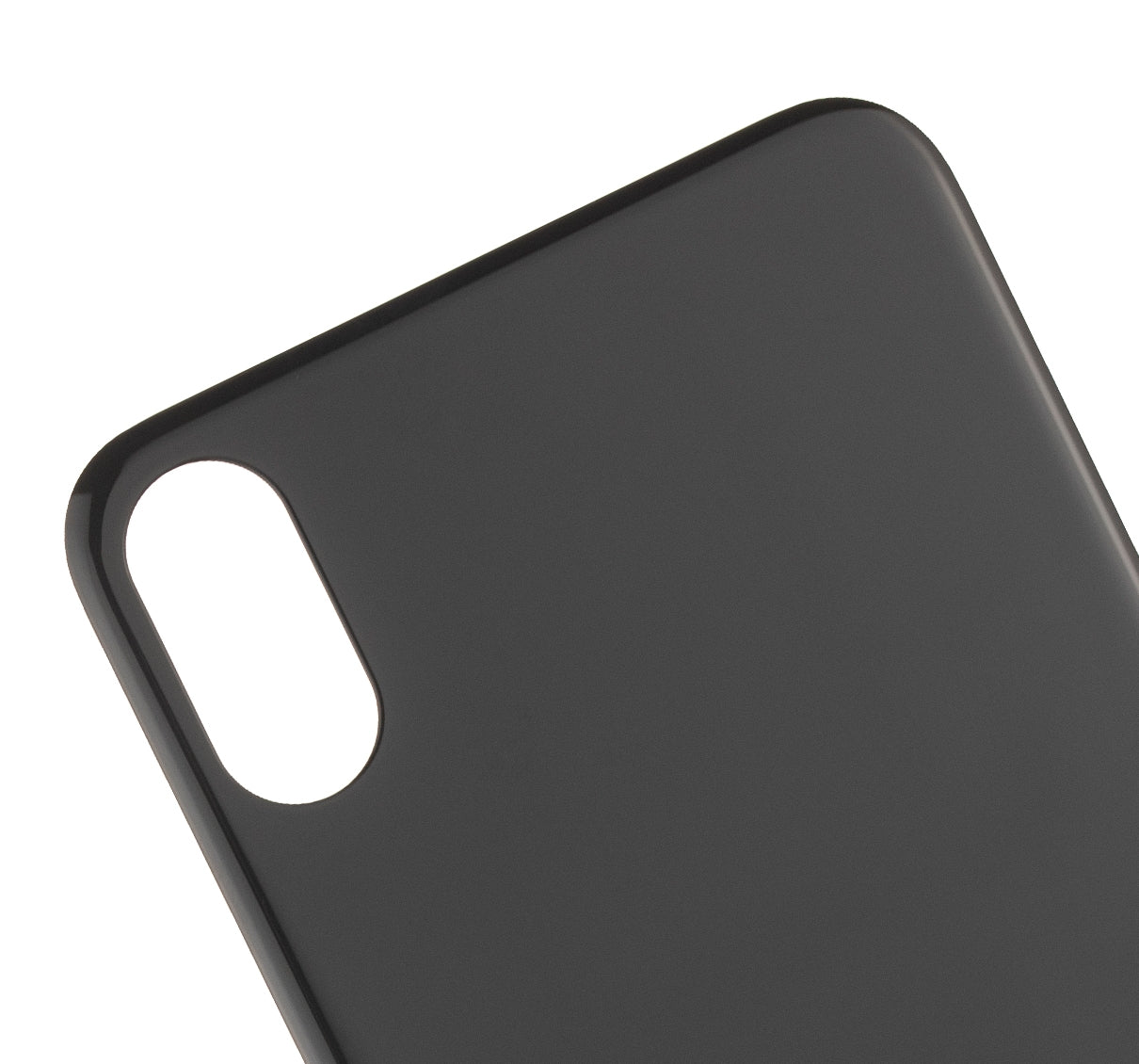 Back Glass With 3M Adhesive For iPhone X (No Logo / Large Camera Hole) (Space Gray)