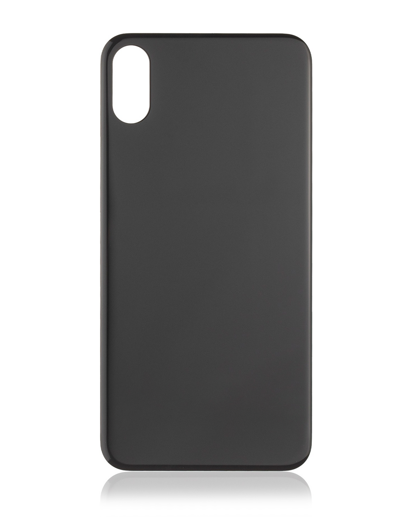 Back Glass With 3M Adhesive For iPhone X (No Logo / Large Camera Hole) (Space Gray)