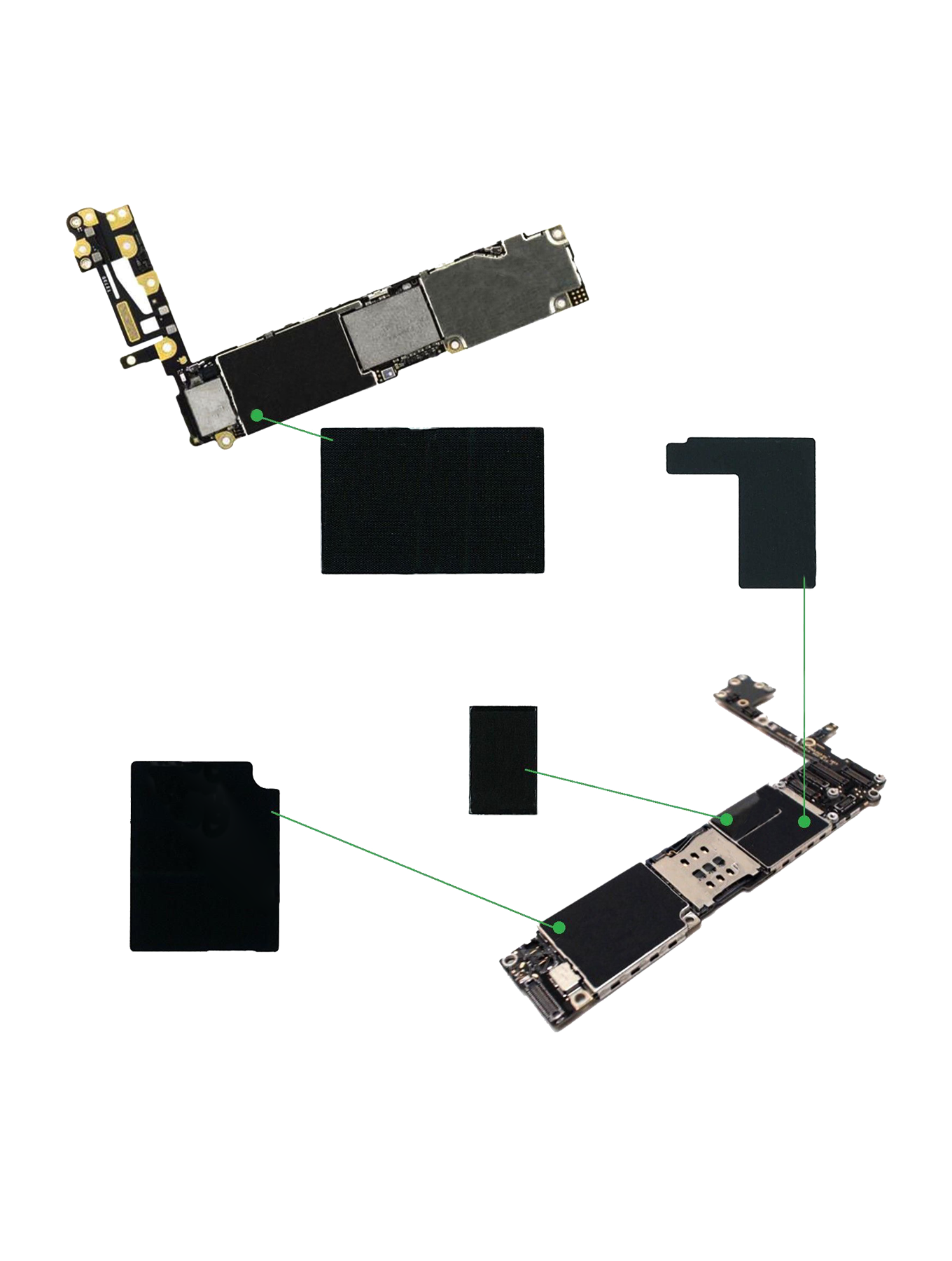 Motherboard Heat Shield For iPhone 6 (4 Piece Set) (10 Pack)